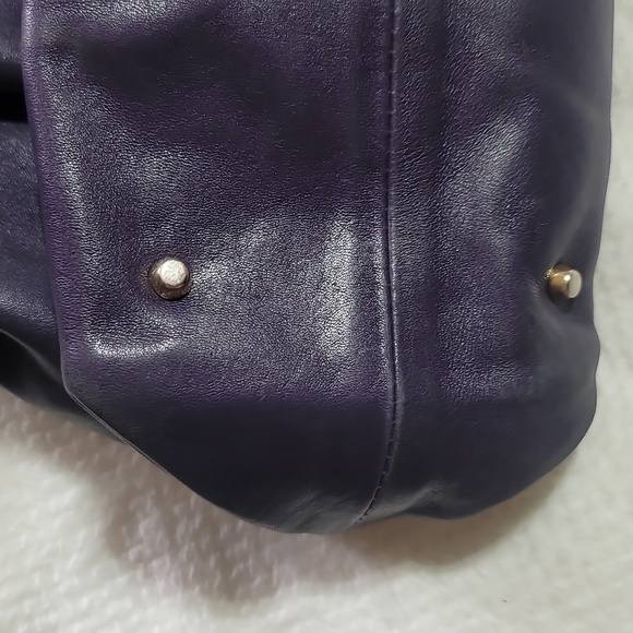 AUTHENTIC FURLA PURPLE LEATHER SHOULDER BAG GUC - Picture 6 of 17
